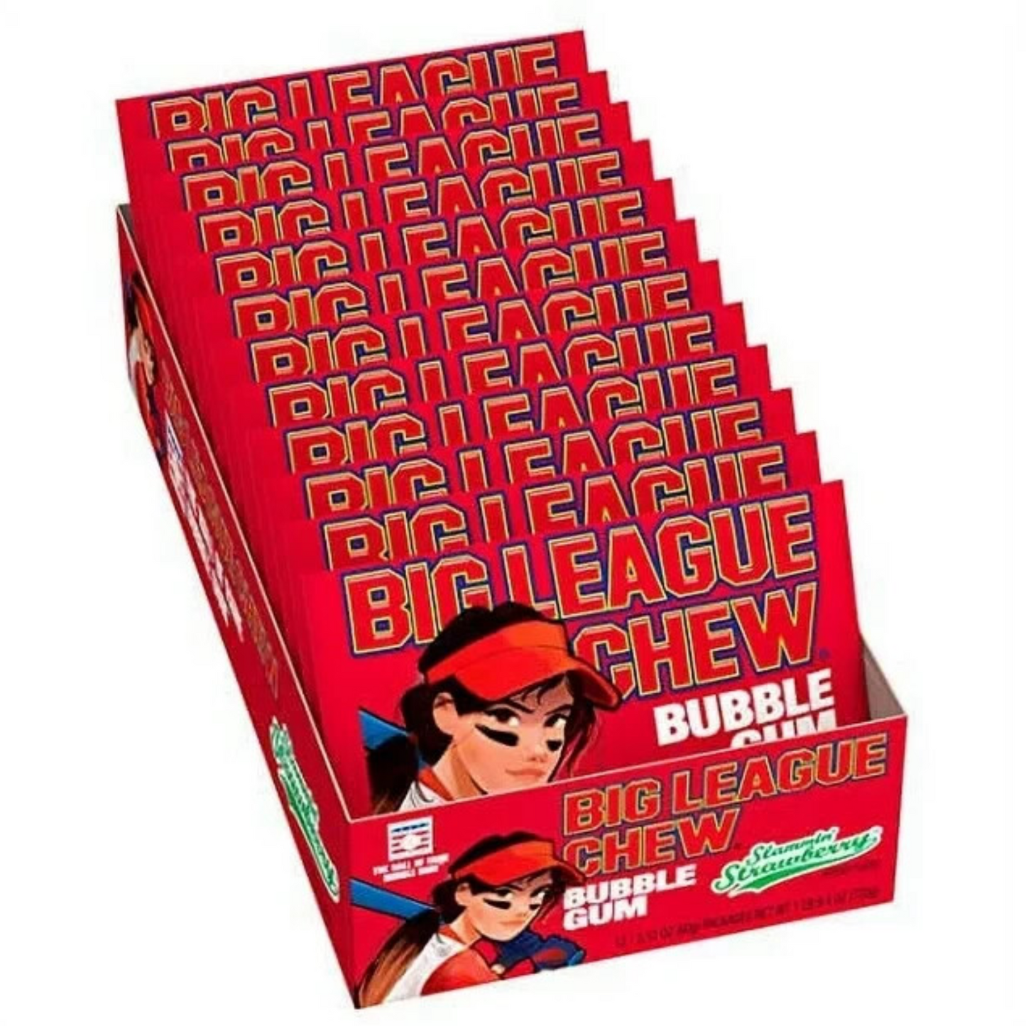 Big League Chew - Bubble Gum - Strawberry (12x60g)