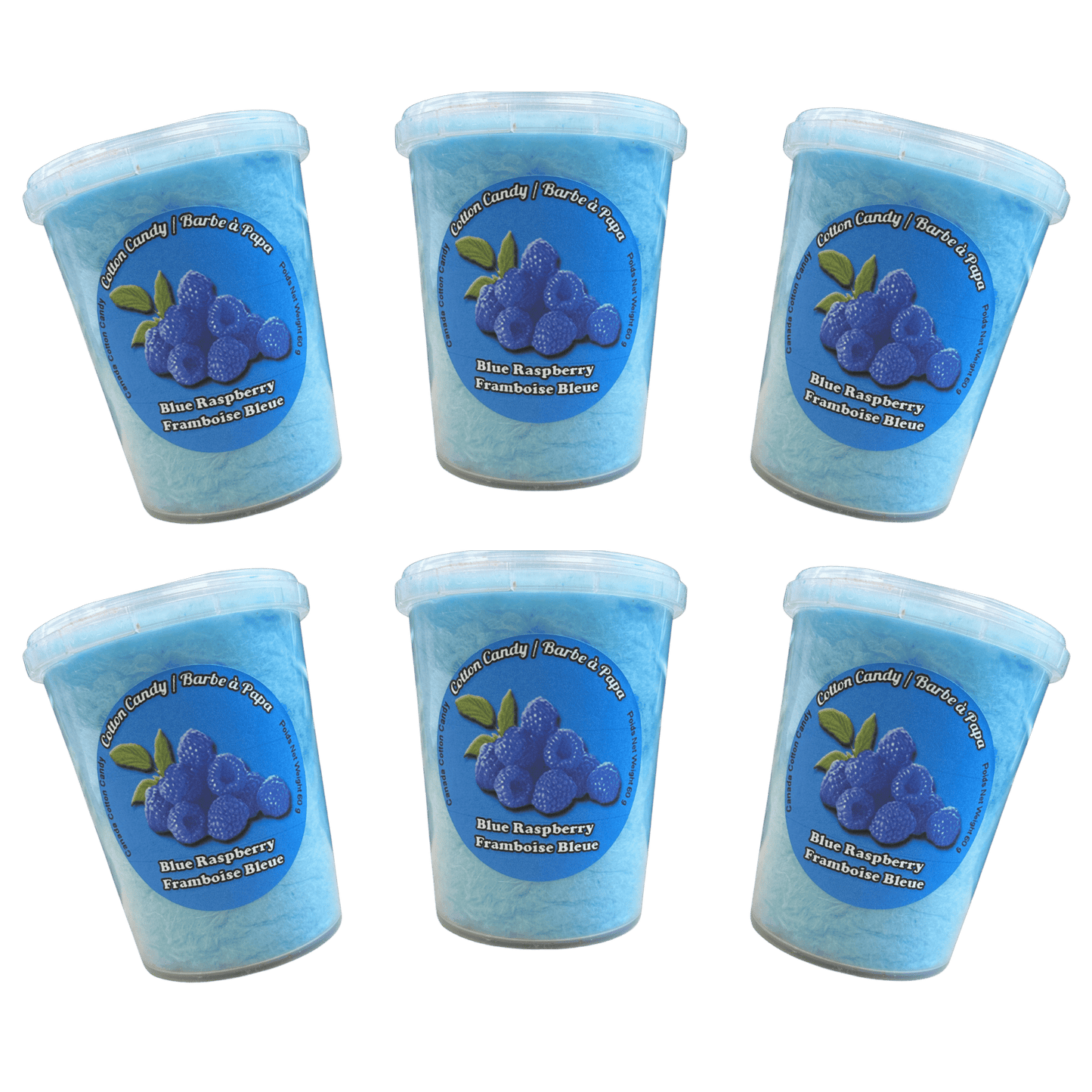 Canada Cotton Candy - Ensemble de 6 - Blue Raspberry
