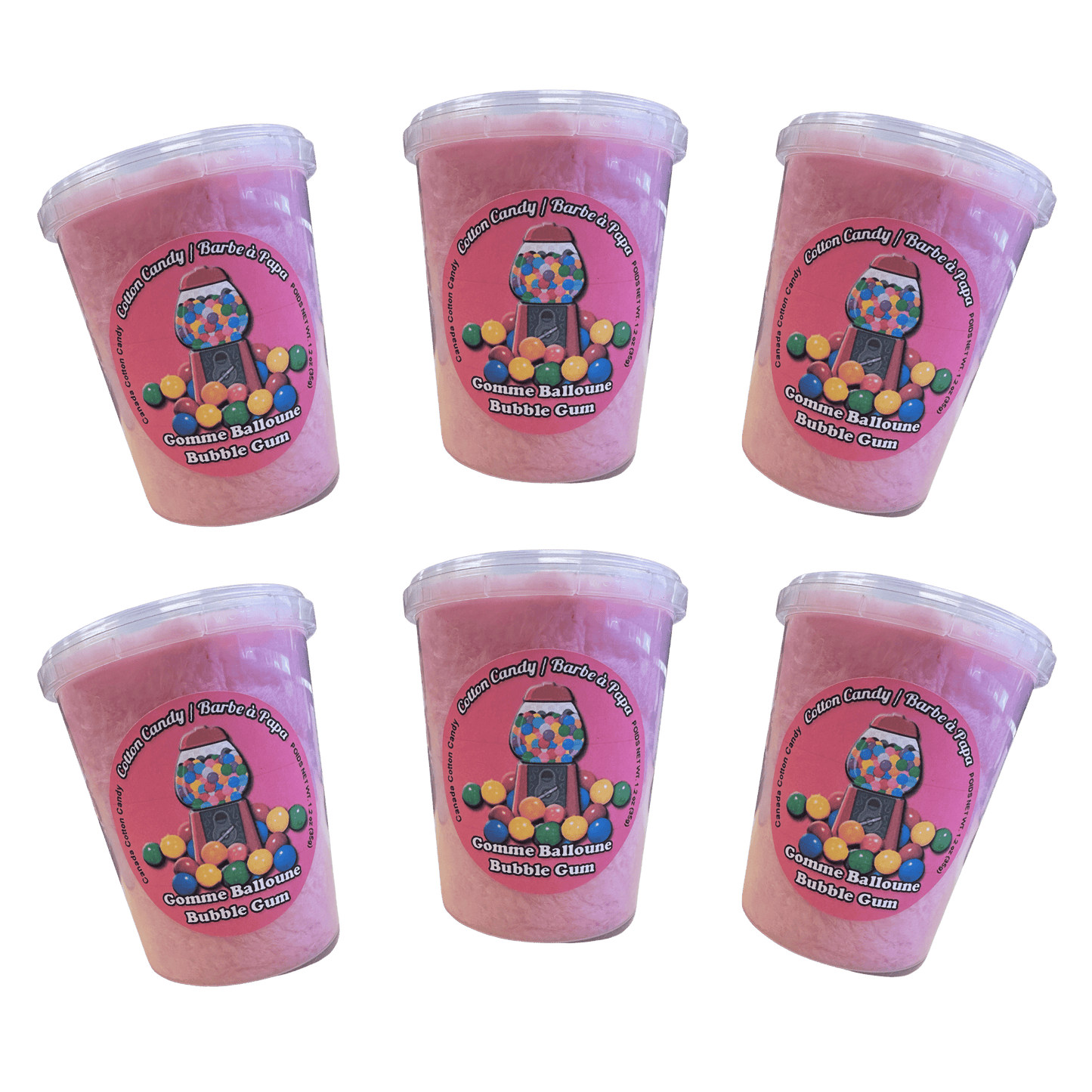 Canada Cotton Candy - Ensemble de 6 - Bubble Gum