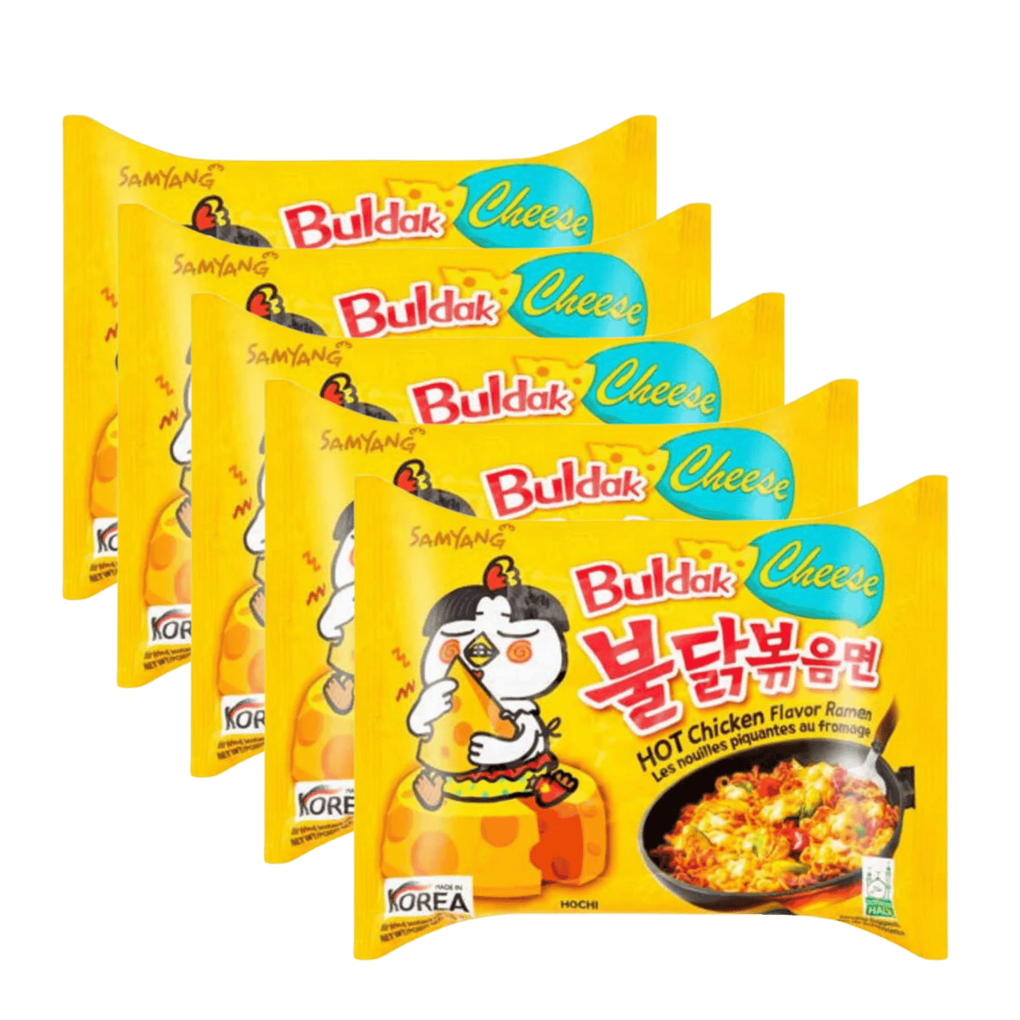 Buldak Ramen CAISSE de 8 paquets - Fromage (5x145g)