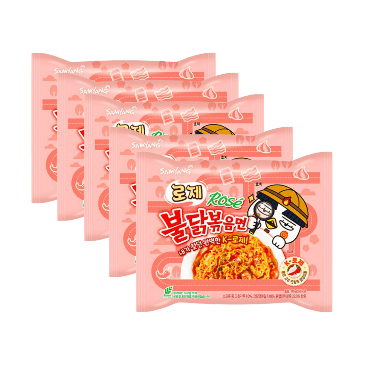 Buldak Ramen CAISSE de 8 paquets - Rosé (8x5x145g)
