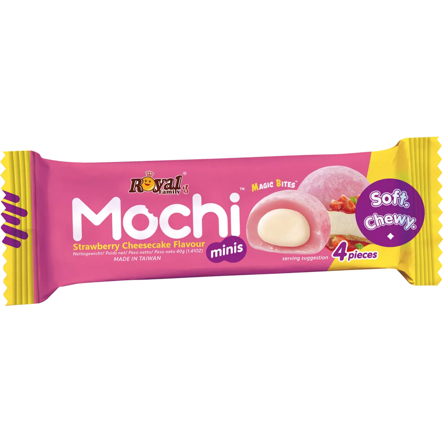 Royal Mochi - Snackpack - Strawberry Cheesecake (12x40g)