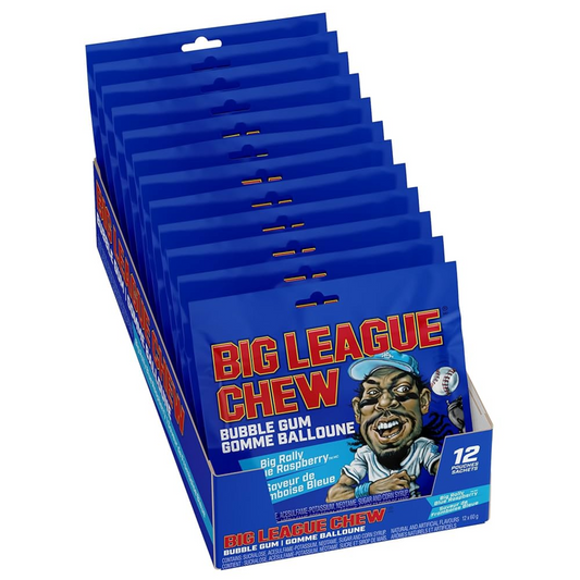 Big League Chew -  Bubble Gum - Blue Raspberry (12x60g)