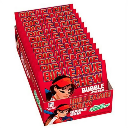 Big League Chew -  Bubble Gum - Strawberry (12x60g)