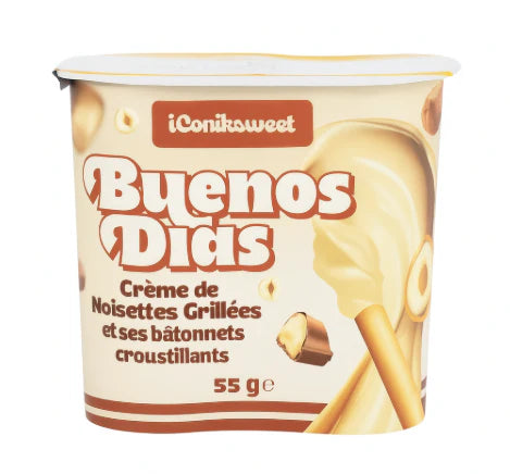 Buenos Dias - Duo Crème & Bâtonnets - Crème De Noisettes Grillées (12x55g)