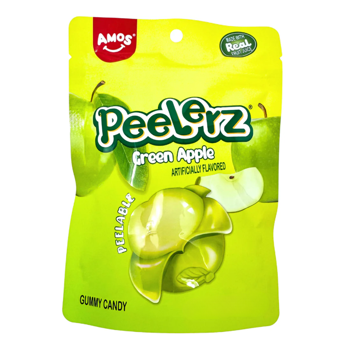 Amos - Mini Gummy Peelerz - Green Apple (12x65g)