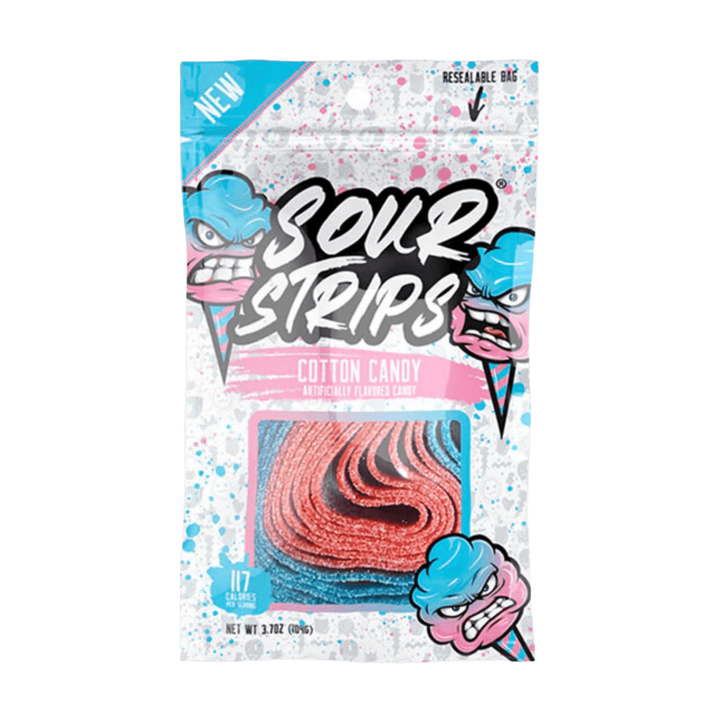 Sour Strips - Cotton Candy (12x96g)