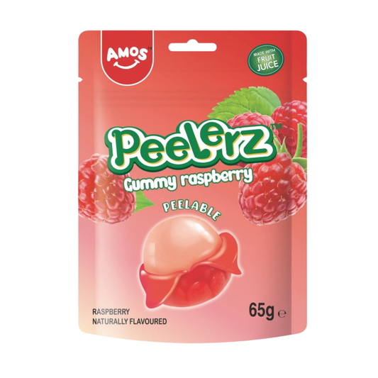 Amos - Mini Gummy Peelerz - Raspberry (12x65g)