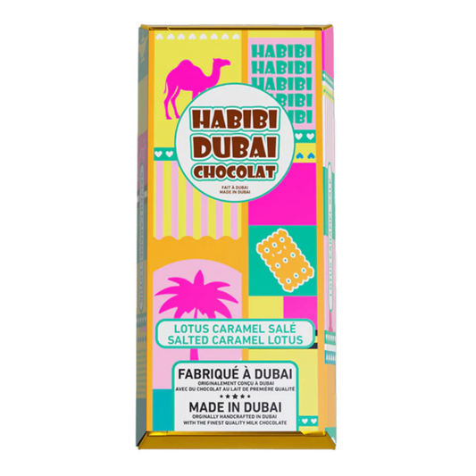 Chocolat de Dubaï - Habibi - Lotus Caramel Salé (10x200g) (MINIMUM DE 2 CAISSES AU CHOIX)