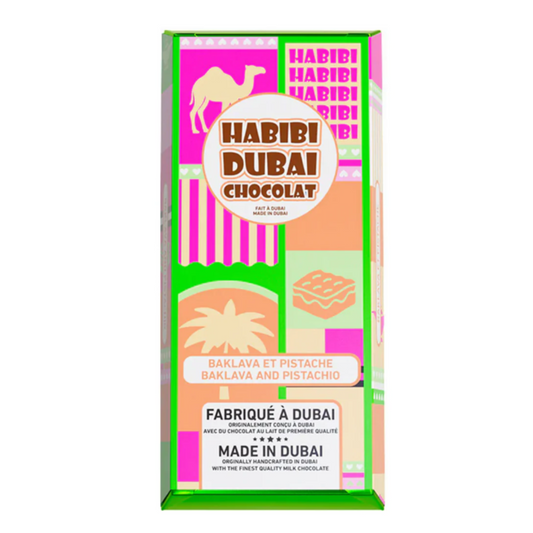 Chocolat de Dubaï - Habibi - Baklava & Pistache (10x200g) (MINIMUM DE 2 CAISSES AU CHOIX)