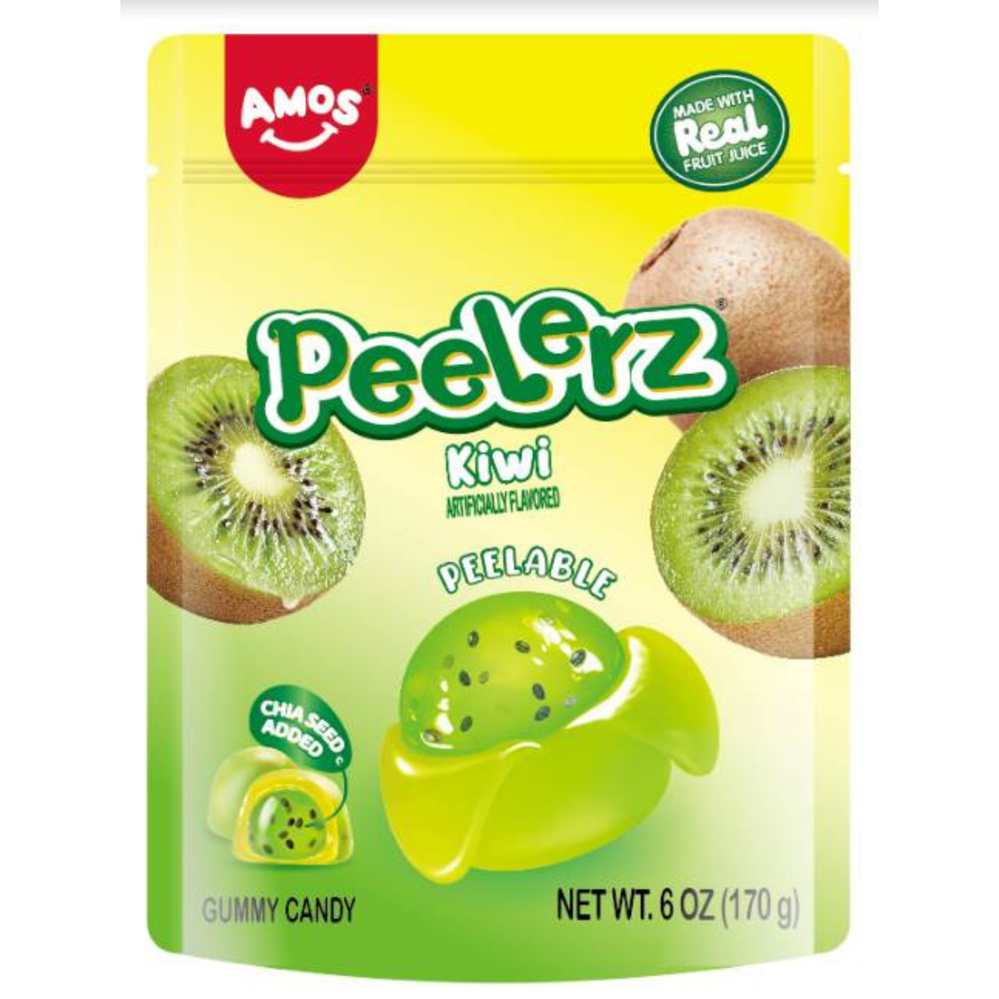 Amos - US - Gummy Peelerz - Kiwi (12x170g)