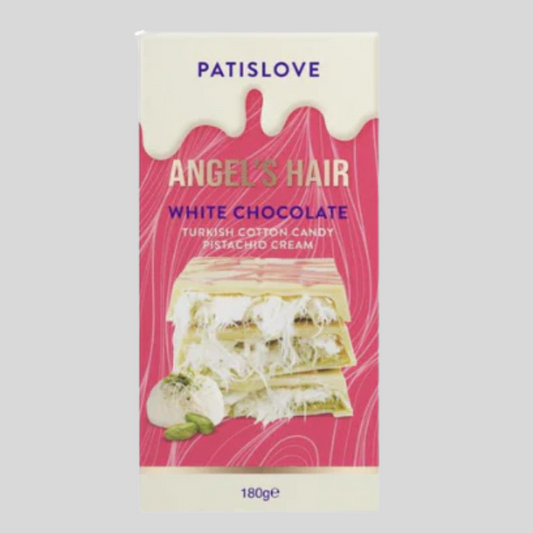 Chocolat de Dubaï - Patislove - Cheveux d'ange,chocolat blanc et framboises (10x180g)