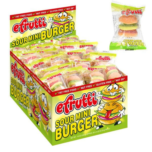 Efrutti - Gummi Mini Burgers Sours (60 un.)