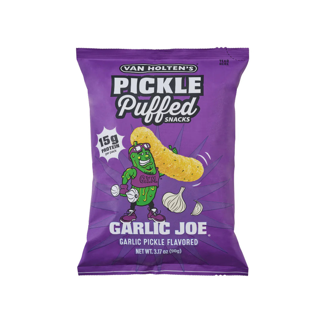 Van Holten's - Pickle Puffed Snacks - Garlic Joe (12x90g)